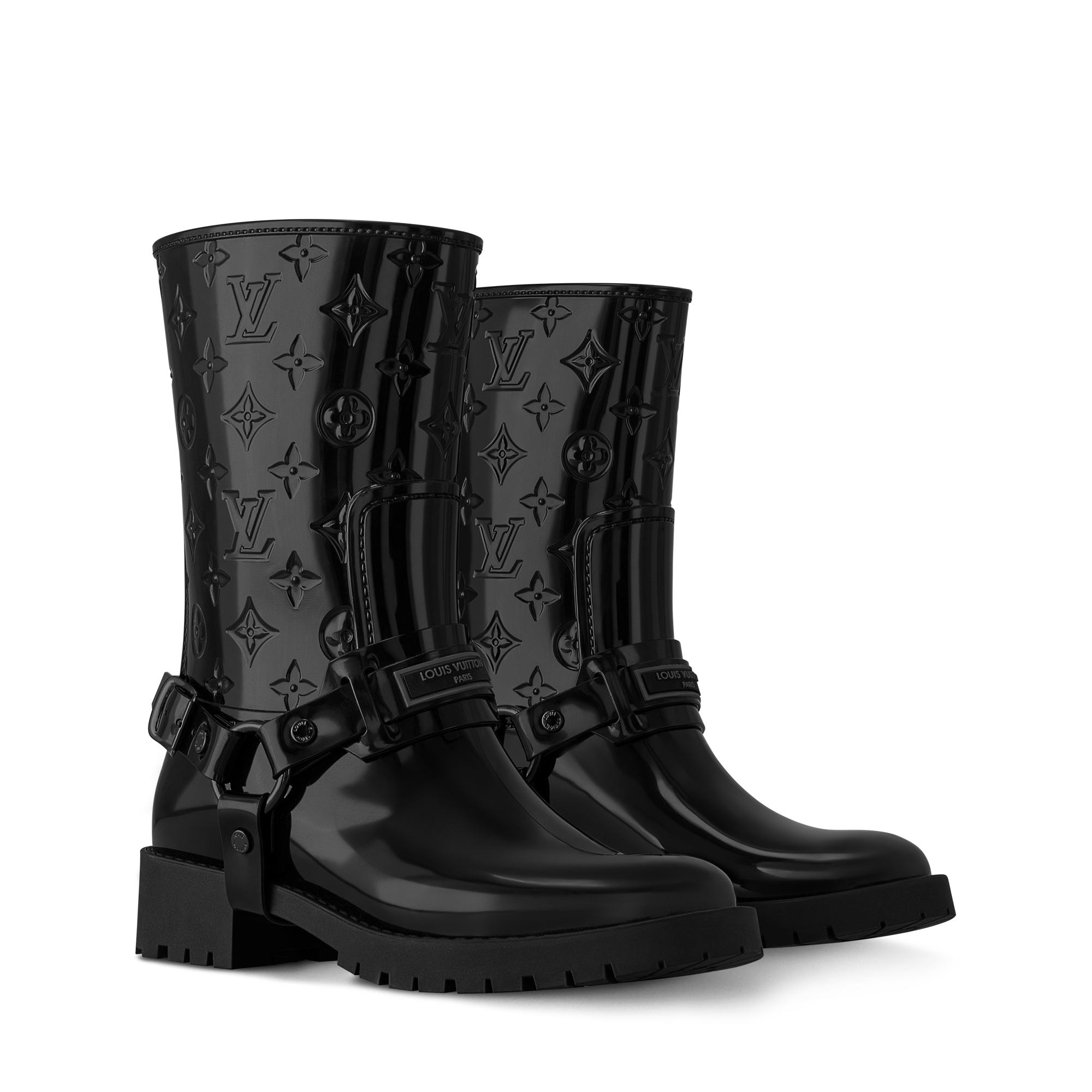 LOUIS VUITTON ドロップス ブーツ ブラック　長靴 Drops Flat Half Rain Boot - Women - Shoes | LOUIS VUITTON ®